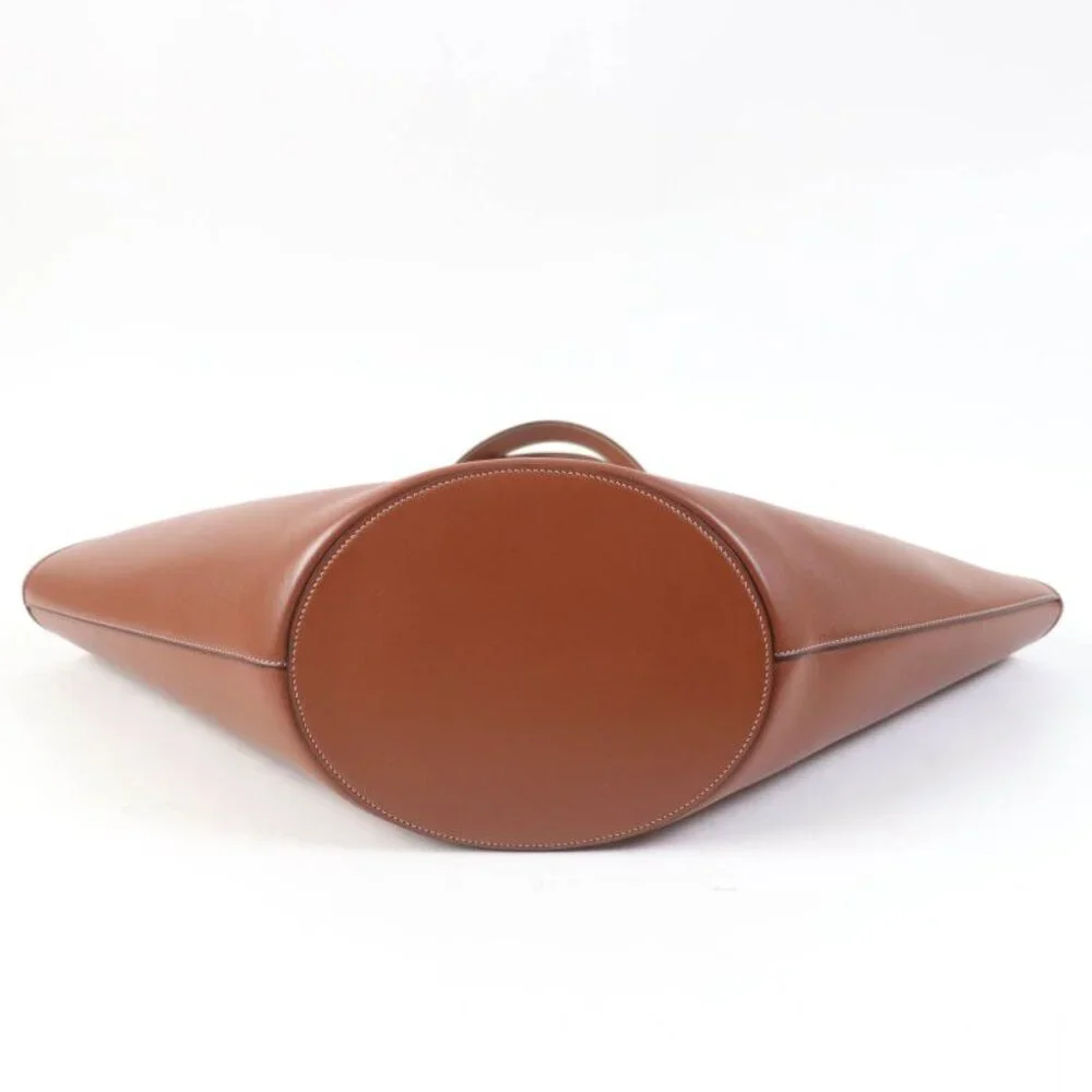 Celine Du3.04 lu Cuir Triomphe Coufant Medium Tote Bag Tan Smooth Calfskin - Picture 4 of 13